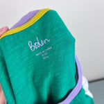 Load image into Gallery viewer, Mini Boden Raglan T-Shirt Applique Rainbow Stripes 11-12
