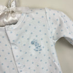 Load image into Gallery viewer, Kissy Kissy Blue Polka Dot Giraffe Converter Sleep Gown Small
