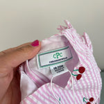 Load image into Gallery viewer, Classic Prep Childrenswear Beatrice Bubble Pink Stripe Cherries 18-24 Months NWT
