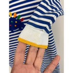 Load image into Gallery viewer, Florence Eiseman Stripe Knit Dinosaur Longall Romper 9 Months
