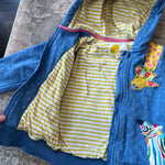 Load image into Gallery viewer, Mini Boden Applique Hoodie &amp; Leggings Set Elizabethan Blue Peeping Animals 2-3
