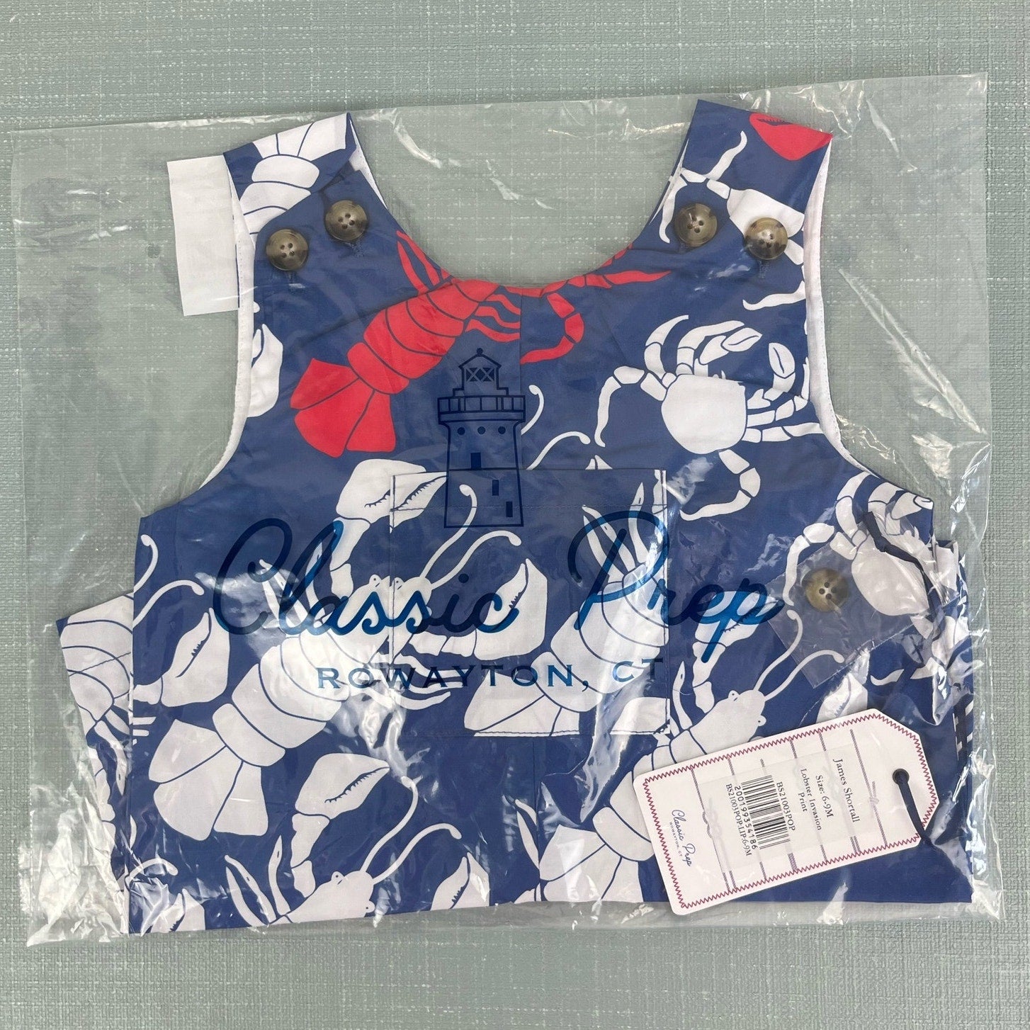 Classic Prep Childrenswear James Shortall Lobster Invasion 6-9 Months NWT