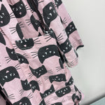 Load image into Gallery viewer, Hanna Andersson Pink Black Cat Long Sleeve Dress 130 cm 8
