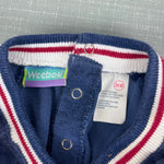 Load image into Gallery viewer, Vintage Weebok Classic Navy Blue Terry Shortall Romper 24 Months
