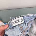 Load image into Gallery viewer, Abercrombie Kids Mid Rise Baggy Denim Short 7/8
