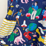 Load image into Gallery viewer, Mini Boden Educational Jersey Pocket Tunic Starboard Blue When I Grow Up 6-7
