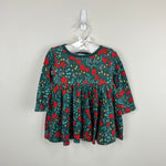 Load image into Gallery viewer, Hanna Andersson Long Sleeve Dress Poinsettia Patch 75 cm 12-18 Months

