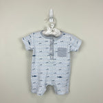 Load image into Gallery viewer, Joy Street Boys Shortie Romper Blue Sharks 9-12 Months
