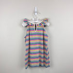 Load image into Gallery viewer, Mini Boden Charlie Pom Jersey Tank Top Rainbow Stripe 7-8
