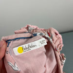 Load image into Gallery viewer, Mini Boden Nostalgic Alphabet Pleated Ruffle Dress Pink 12-18 months
