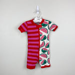 Load image into Gallery viewer, Hanna Andersson HannaJams Shortie Sleeper Watermelon Stripes 80 cm 18-24 Months
