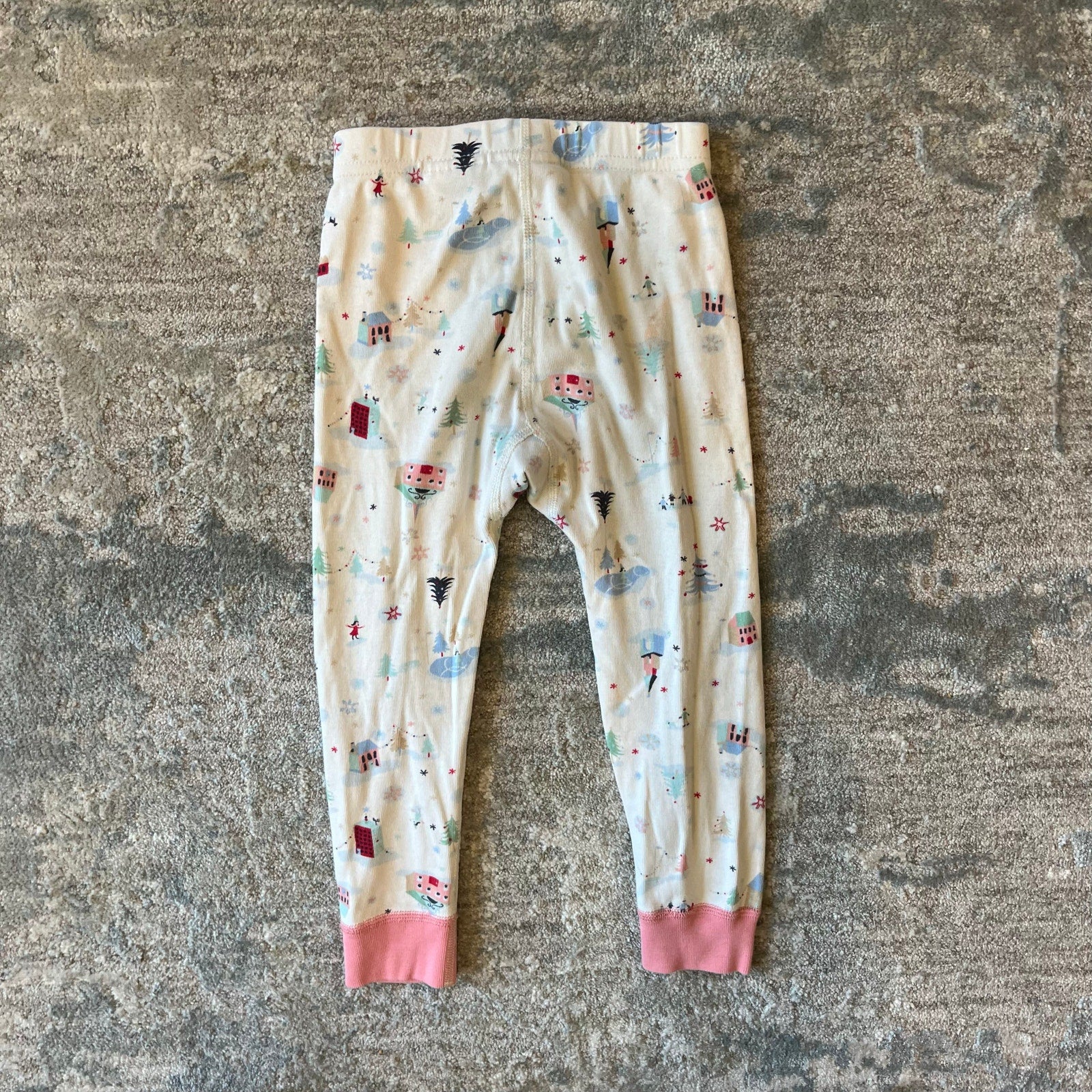 Hanna Andersson Christmas Town Long John Pajamas 90 cm 3T