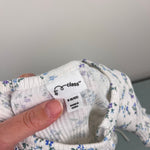 Load image into Gallery viewer, Art Class Short Sleeve Blue White Floral Ribbed T-Shirt S 6-7
