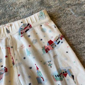 Hanna Andersson Christmas Town Long John Pajamas 90 cm 3T