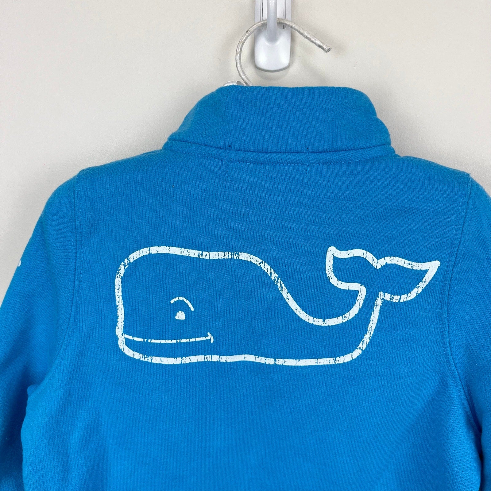 Vineyard Vines Vintage Whale Blue Quarter Zip Pullover Sweatshirt 2T