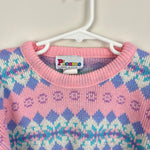 Load image into Gallery viewer, Vintage Picame Pink Fair Isle Sweater 10/12 USA
