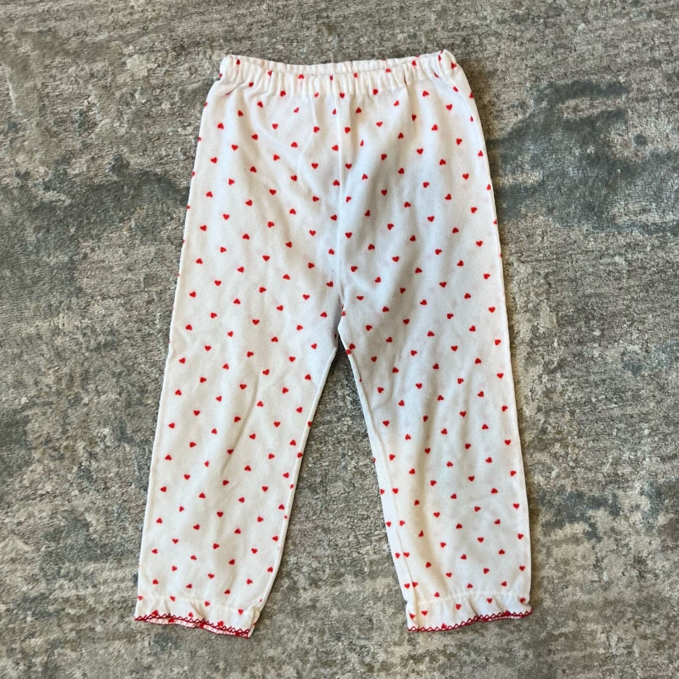 Vintage Carter's Smocked Polka Dot Heart Pajamas 4T USA