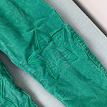 Load image into Gallery viewer, Mini Boden Jersey-Lined Cord Star Applique Pants Green 3-4
