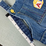 Load image into Gallery viewer, Vintage Donmoor ABC Block Denim Overalls 24 Months
