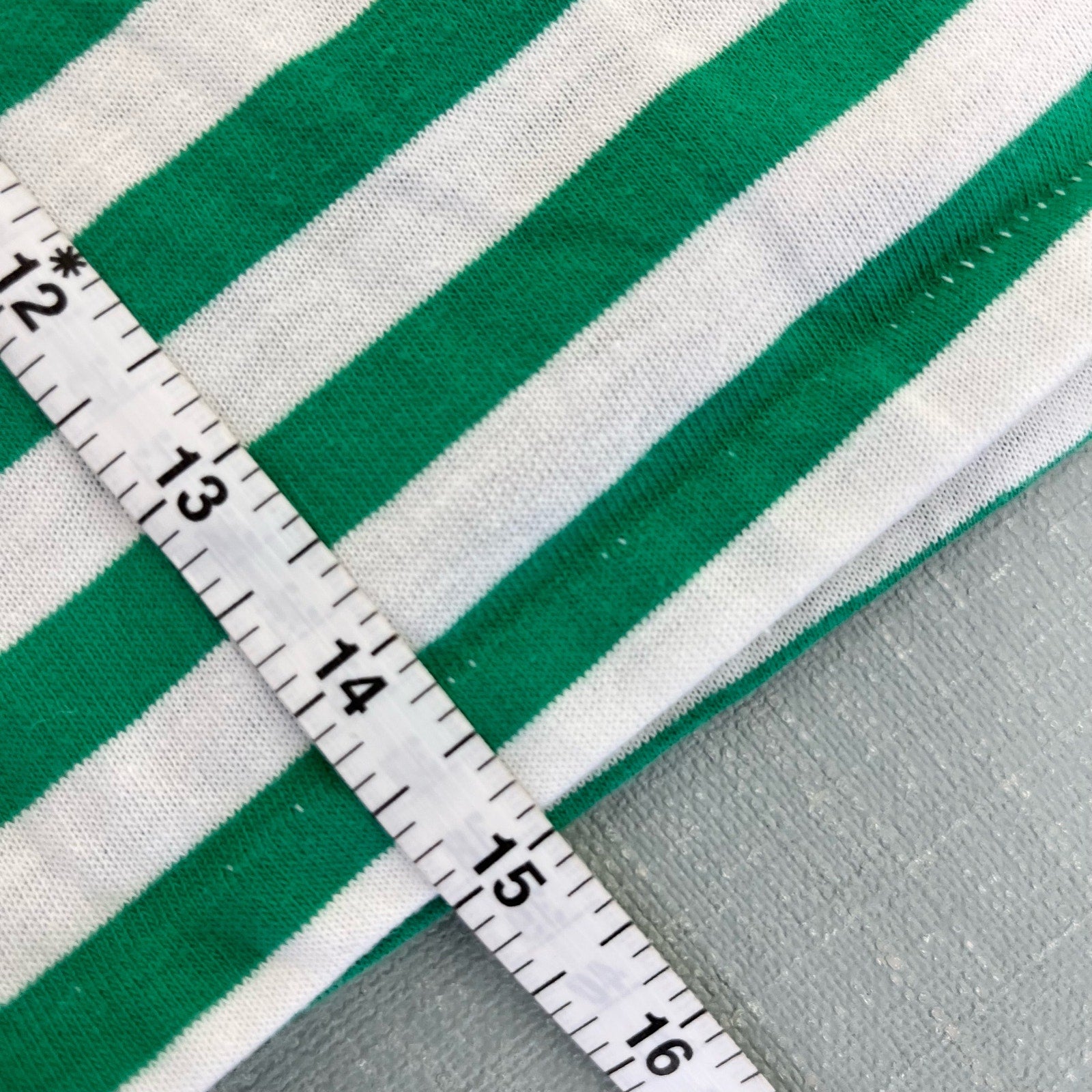 Vintage Sears Green & White Striped Tank Top 7 USA