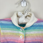 Load image into Gallery viewer, Vintage Carter's Pastel Rainbow Striped Polo Shirt 2T USA
