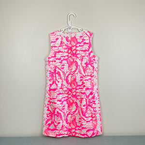 Lilly Pulitzer Girls Mini Mila Shift Dress Coral Reef Beside the Point 14