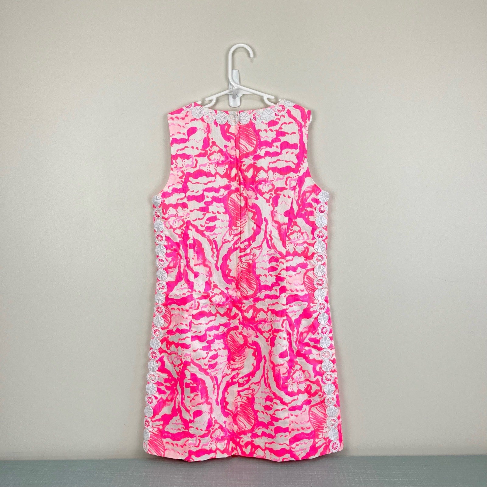 Lilly Pulitzer Girls Mini Mila Shift Dress Coral Reef Beside the Point 14