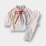 Load image into Gallery viewer, Vintage Carter&#39;s Smocked Polka Dot Heart Pajamas 4T USA
