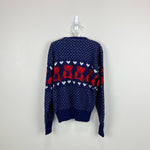 Load image into Gallery viewer, Vintage Girls Navy Blue Teddy Bear Sweater
