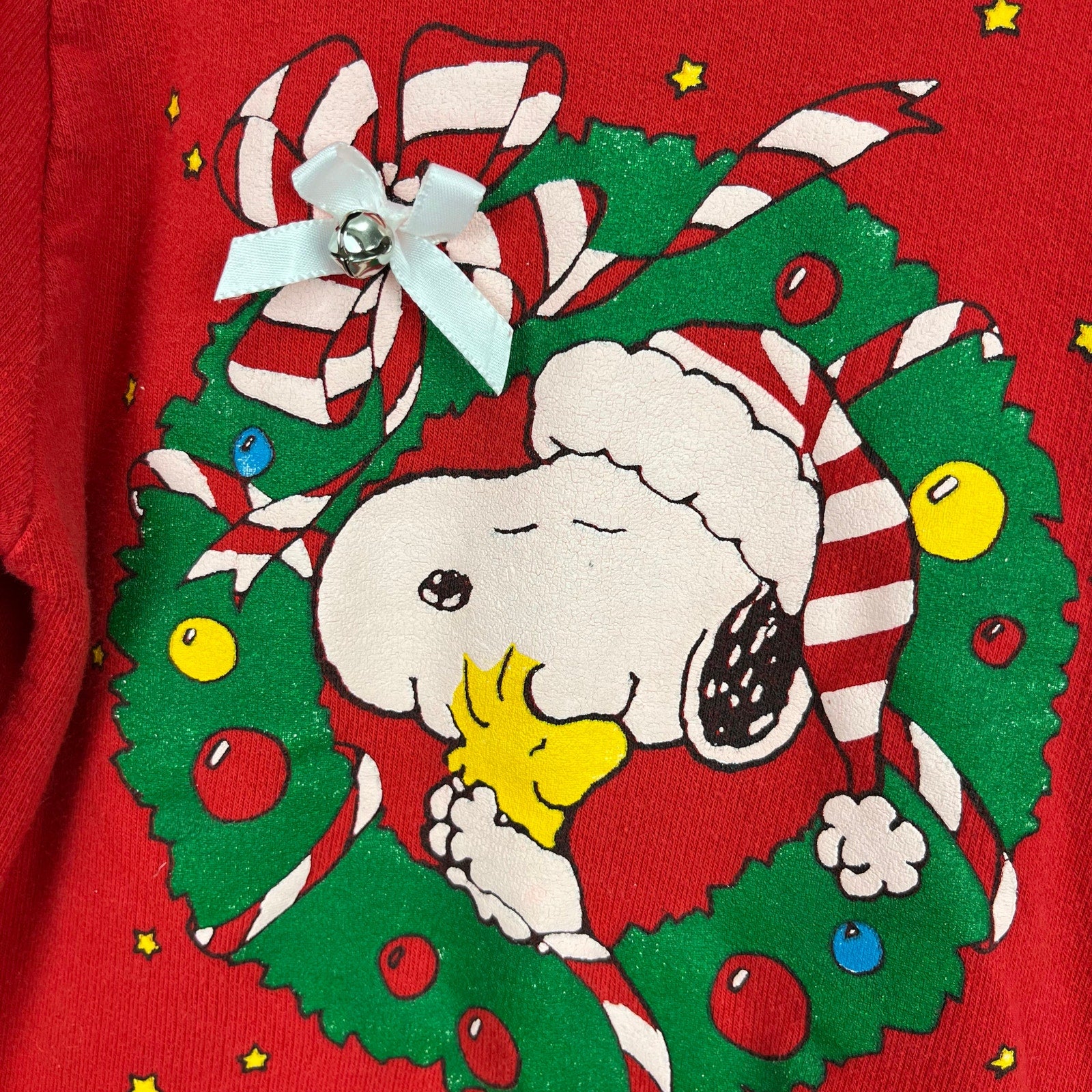 Vintage Peanuts Snoopy Christmas Sweatshirt Dress