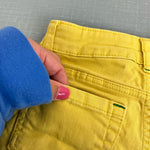 Load image into Gallery viewer, Mini Boden Girls Yellow Denim Shorts 8
