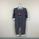 Load image into Gallery viewer, Florence Eiseman Stripe Knit Christmas Tree Longall Romper 24 Months
