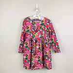 Load image into Gallery viewer, Mini Boden Long Sleeve Fun Jersey Dress Multi Blush Pink Bonkers Conkers 5-6
