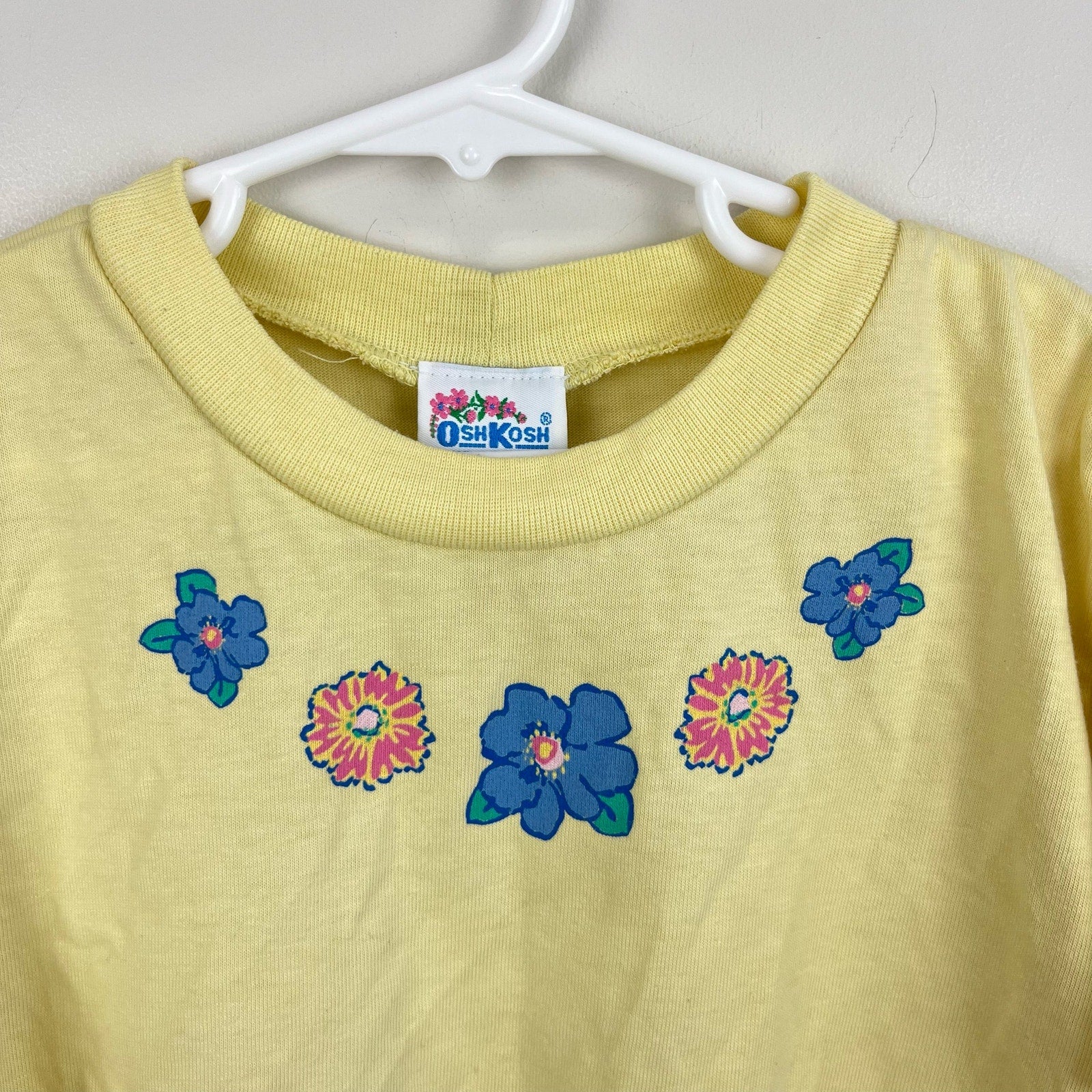 Vintage OshKosh B'gosh Yellow Flower Tee 6 USA