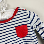 Load image into Gallery viewer, Mini Boden Long Sleeve Striped Pocket Tee 3-6 Months
