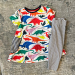 Load image into Gallery viewer, Mini Boden Dinosaur Tunic Dress &amp; Leggings Set 7-8
