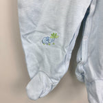 Load image into Gallery viewer, Kissy Kissy Blue Stripe Elephant Footie Coverall 6-9 Months
