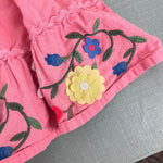 Load image into Gallery viewer, Mini Boden Embroidered Hem Midi Skirt Crab Apple Pink 5-6
