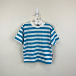 Load image into Gallery viewer, Vintage OshKosh B&#39;gosh Striped Blue Tee 4T USA
