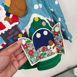 Load image into Gallery viewer, Mini Boden Frost Blue Father Christmas Lift the Flap Applique T-Shirt 7-8
