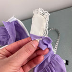 Load image into Gallery viewer, Vintage Purple Pinafore Embroidered Elephant Dress Baby Girl
