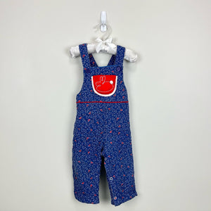 Vintage Thomas Quilted Blue Bunny Overalls 18 Months USA