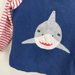 Load image into Gallery viewer, Mini Boden Long Sleeve Applique Shark Tee Shirt 18-24 Months

