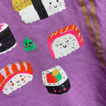 Load image into Gallery viewer, Mini Boden Printed Graphic T-Shirt Lupin Purple Sushi 8-9 Years
