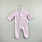 Load image into Gallery viewer, Jacadi Paris Baby Girl Pajamas Velvet Bouclette Pale Pink Bunny 6 Months
