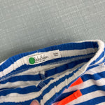 Load image into Gallery viewer, Mini Boden Jersey Short Set Blue Stripe Applique Truck 0-3 Months
