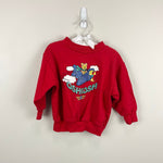 Load image into Gallery viewer, Vintage OshKosh B'gosh Red Pudgy Plane Teddy Bear Sweatshirt 2T
