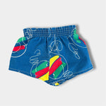 Load image into Gallery viewer, Vintage Blue Printed Track Shorts 2T USA

