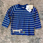 Load image into Gallery viewer, Florence Eiseman Royal Blue Weiner Dog Shirt &amp; French Terry Jog Pants Set 3T NWT
