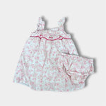 Load image into Gallery viewer, Vintage Janie and Jack Smocked Pink Floral Flutter Sleeve Dress 3-6 Months

